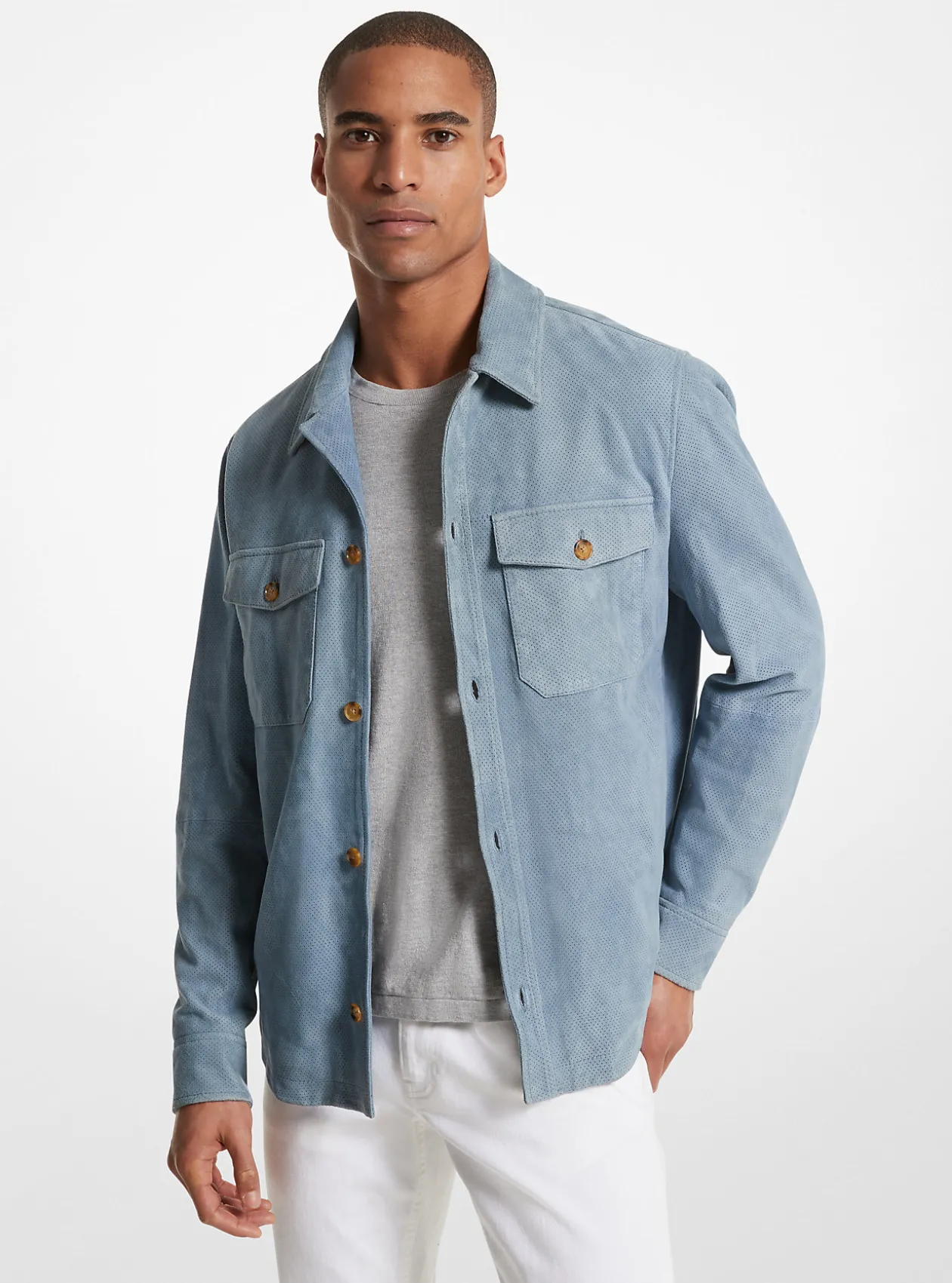 Suede Shirt Jacket
