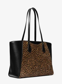 Taryn Large Cheetah Print Calf Hair and Leather Tote Bag