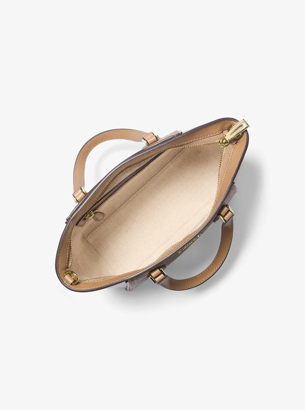 Taryn Small Signature Logo and Leather Convertible Crossbody Bag