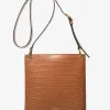 Tate Small Crocodile Embossed Patent Leather Crossbody Bag