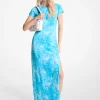 Tie-Dyed Stretch Cotton Maxi Dress