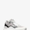 Trevor Leather and Stretch Knit Trainer