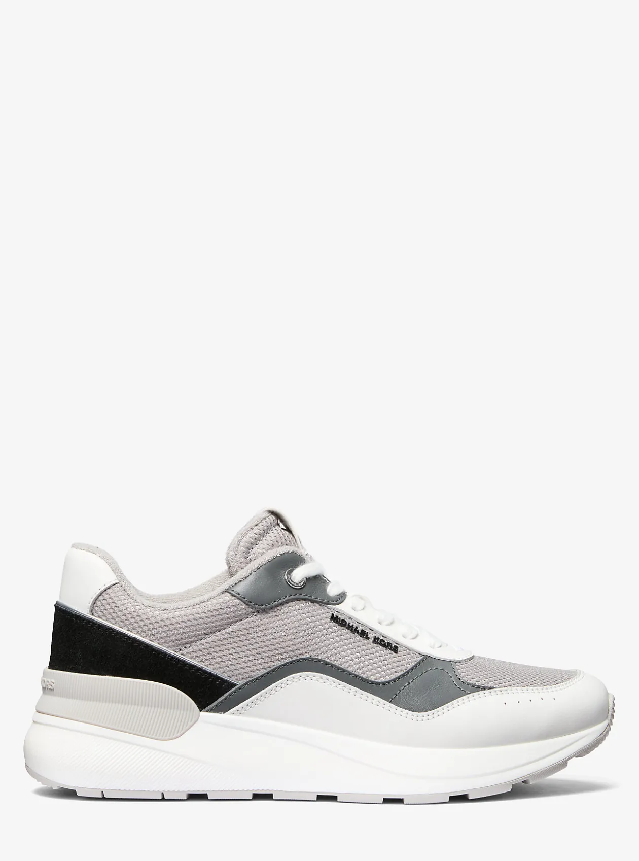 Trevor Leather and Stretch Knit Trainer