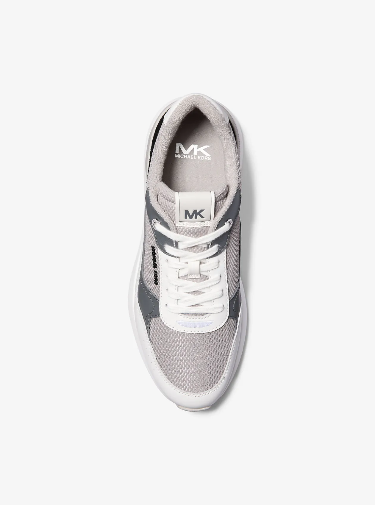 Trevor Leather and Stretch Knit Trainer