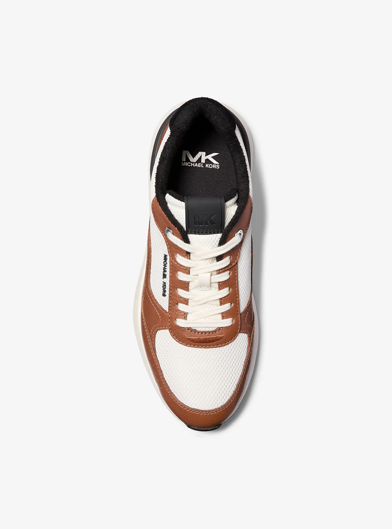 Trevor Leather and Stretch Knit Trainer