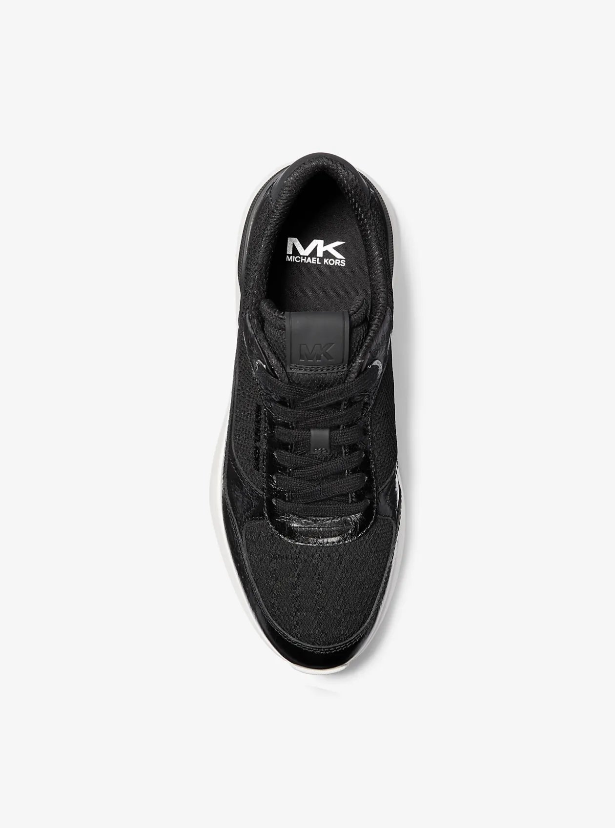 Trevor Leather and Stretch Knit Trainer