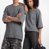 Wool and Cashmere Blend Short-Sleeve Sweater