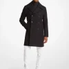Wool Blend Double-Breasted Coat