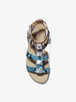 Wren Ombré Snake Embossed Leather Gladiator Sandal