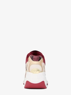 Zuma Snake Embossed Leather and Mesh Trainer